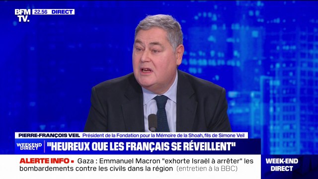 Marche contre l'antisémitisme: Je serais encore plus heureux si les dirigeants de LFI avaient appelé à participer à cette manifestation , affirme Pierre-François Veil (président de la fondation pour la mémoire de la Shoah)