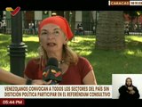 Caraqueños invitan a la población a participar en el referéndum consultivo del 3 de diciembre
