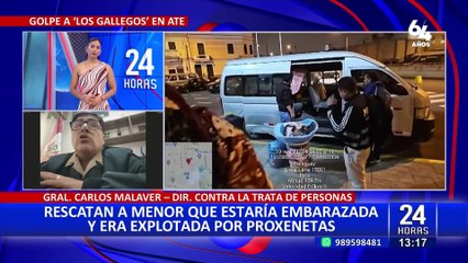 Menor víctima de explotación sexual rescatada en Ate estaría embarazada, según PNP