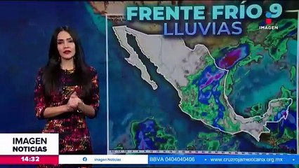 Frente frío número 9 provocará lluvias