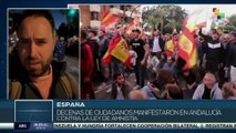 En España decenas de personas se manifiestan en rechazo al gob. de Pedro Sánchez