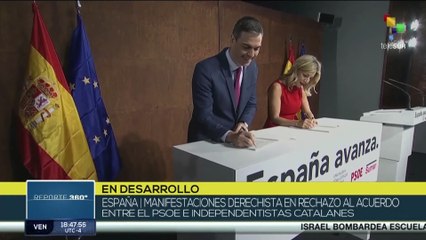En España la extrema derecha exige frenar la Ley de Amnistía