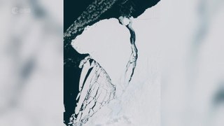 Massive Iceberg Breaks Off Antarctic Brunt Ice Shelf - View From Space