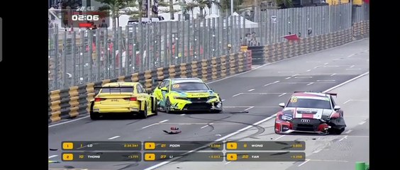 TCR Asia Challenge 2023 Free Practice Macau GP Chin Pang and Kai Big Crash