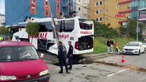 Ümraniye'de otobüs kaza yaptı: 2 yaralı