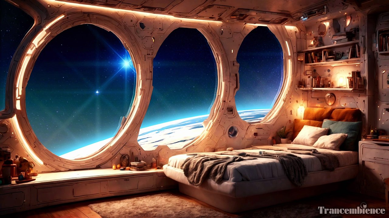 Luxury Sleeping Quarters with Stellar Views - 30 Mins Spaceship Ambience (Brown Noise)