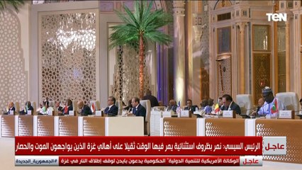 الرئيس السيسي: نحذر من توسع رقعة الحرب ما لم يتم حل القضية الفلسطينية بشكل شامل