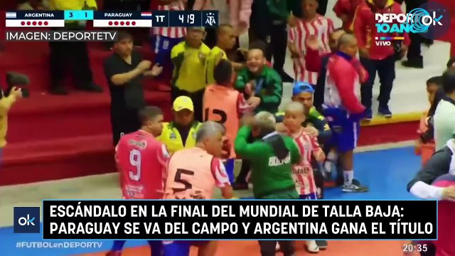 Escándalo en la final del Mundial de talla baja: Paraguay se va del campo y Argentina gana el título