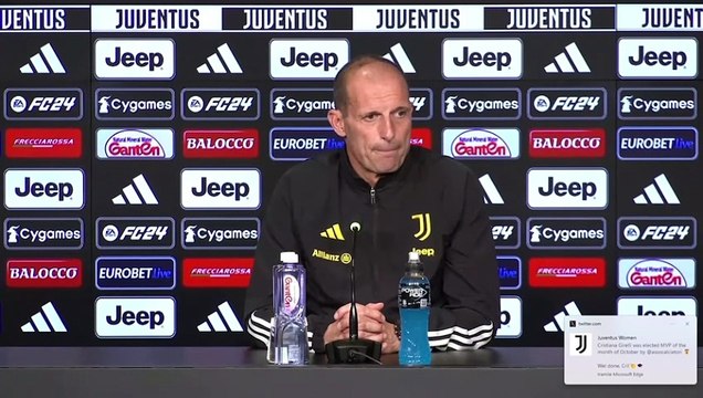 Max Allegri conferenza stampa pre Juventus Cagliari 12ª Serie A