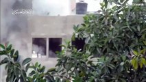 شاهد: لحظة استهداف كتائب القسام لجنود إسرائيليين متحصنين داخل أحد المنازل