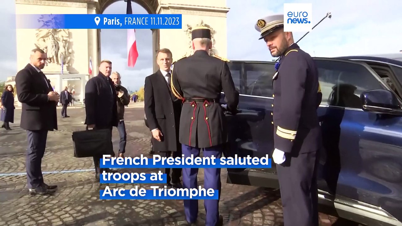 Sombre bugles and bells mark Armistice Day around the globe as ongoing wars drown out peace messages