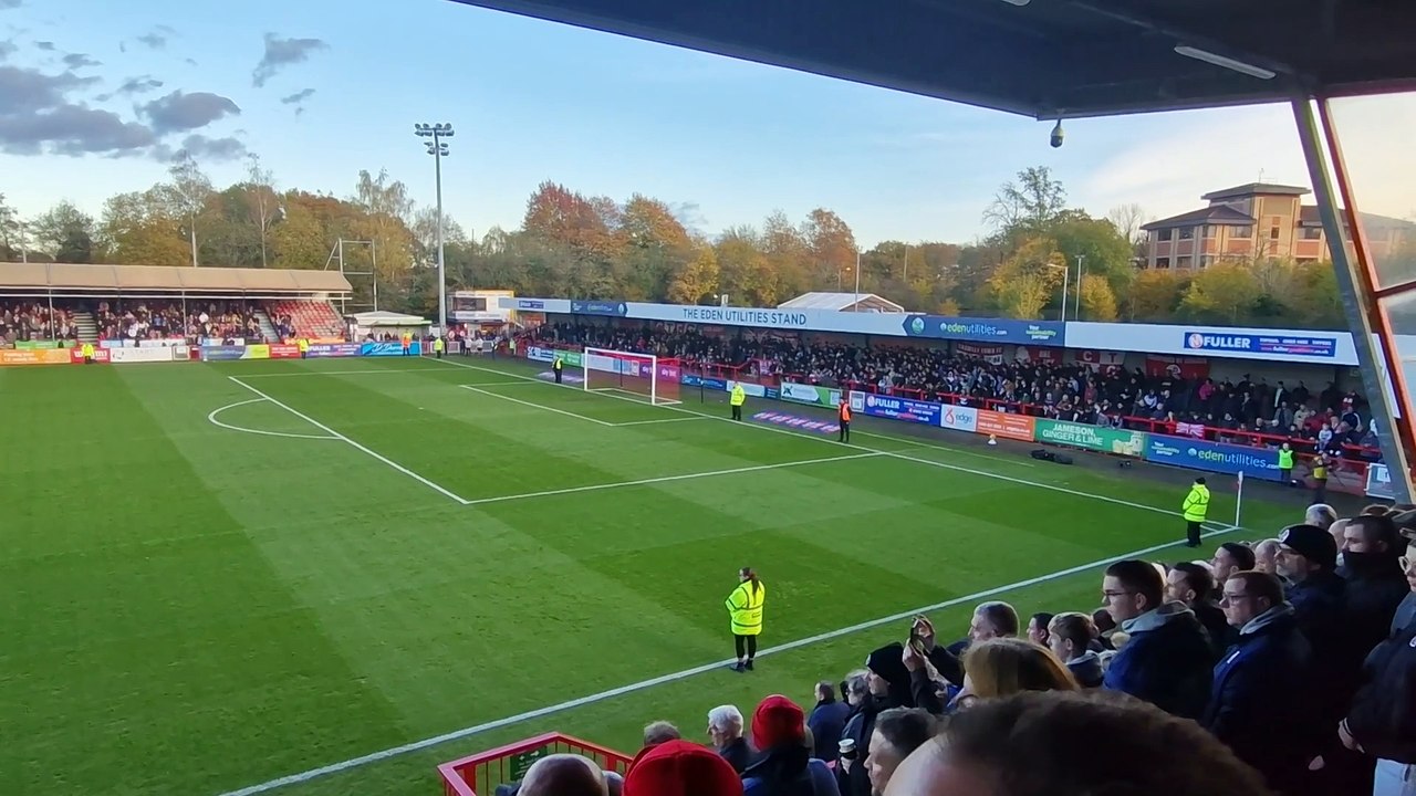 Last Post and minute's silence before Crawley Town v Accrington Stanley