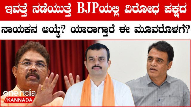 ಇವತ್ತೆ ನಡೆಯುತ್ತೆ BJPಯಲ್ಲಿ ವಿರೋಧ ಪಕ್ಷದ ನಾಯಕನ ಆಯ್ಕೆ?