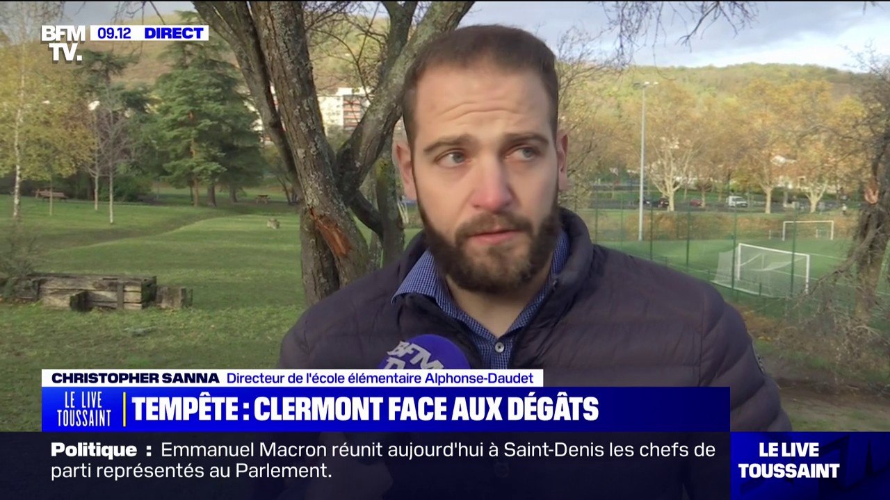 Tempête Frederico: une école touchée par les vents violents à Clermont-Ferrand