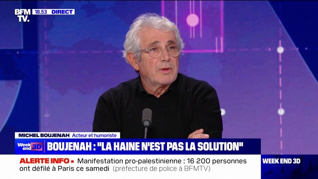 Israël-Palestine: le comédien Michel Boujenah exprime son souhait de voir deux États, l'un à côté de l'autre, qui vivront dans la paix