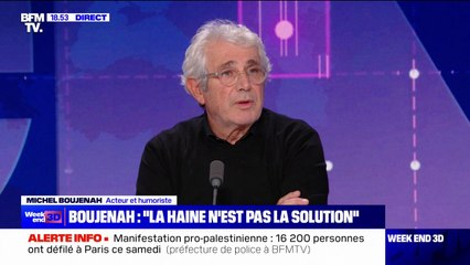 Israël-Palestine: le comédien Michel Boujenah exprime son souhait de voir "deux États, l'un à côté de l'autre, qui vivront dans la paix"