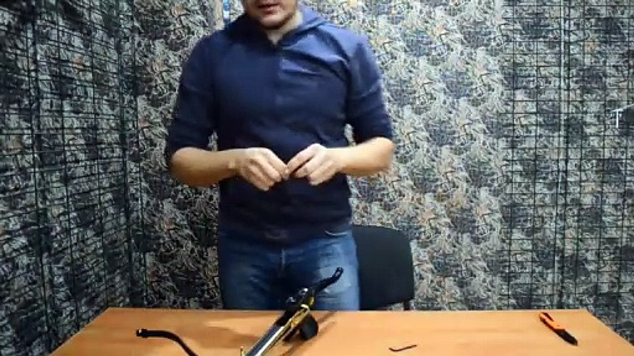 Как натянуть тетиву на арбалет пистолетного типа Man Kung