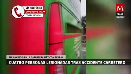 Choque de autobús en Tulancingo deja un saldo de cuatro lesionados