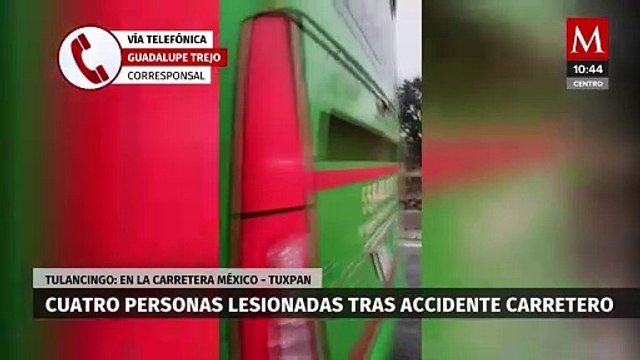 Choque de autobús en Tulancingo deja un saldo de cuatro lesionados