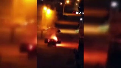 Batman'da seyir halindeki araç alev topuna döndü