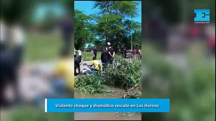 Violento choque y dramático rescate en Los Hornos