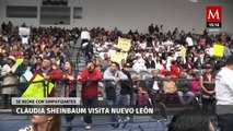 Claudia Sheinbaum se reúne con simpatizantes en Monterrey, Nuevo León