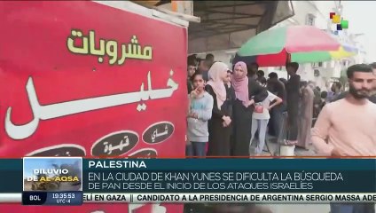 En Khan Yunes se dificulta la búsqueda de pan desde inicio del asedio israelí