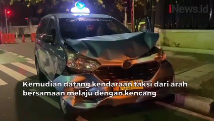 Kecelakaan Beruntun di Menteng, 3 Minibus Ringsek