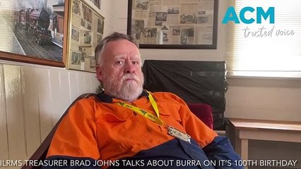 Brad Johns, treasurer of Illawarra Light Railway Museum, talks about Burra on her 100th birthday.