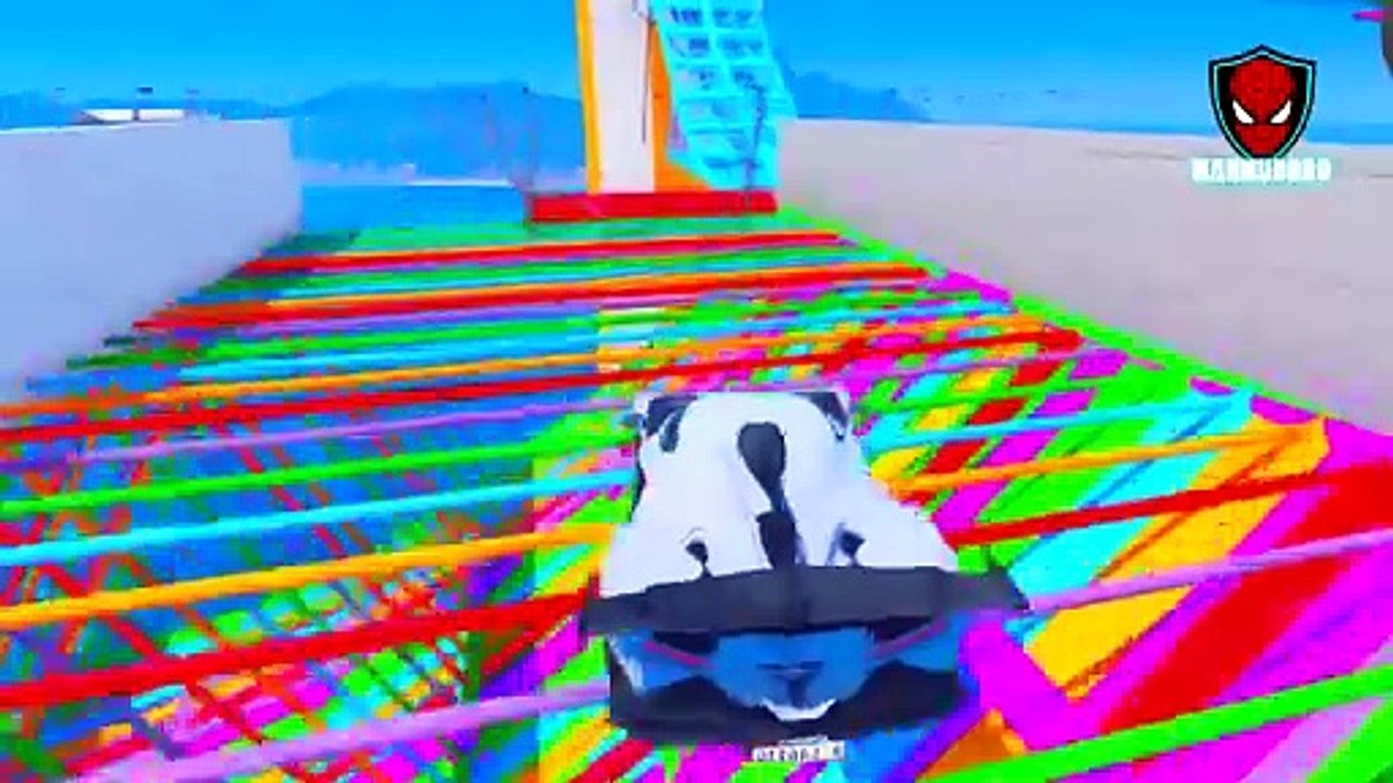 GTAV Spider-Man vs Superheroes Omen Epic Car Challenge