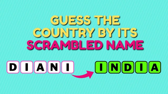 Can You Guess the Country by its Scrambled Name?