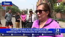 Ate: vecinos temen actos vandálicos de barristas por premiación a Universitario