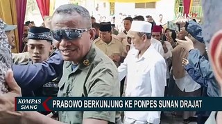 Berkunjung ke Ponpes Sunan Drajat, Prabowo Disambut Kiai Ghofur dan Para Santri