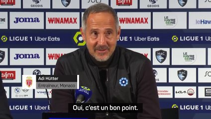 Hütter : "Quand je regarde les 90 minutes, les deux équipes méritent un point"