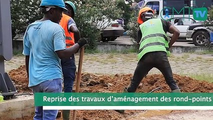 [#Reportage] #Gabon - Reprise des travaux d’aménagement des rond-points.
