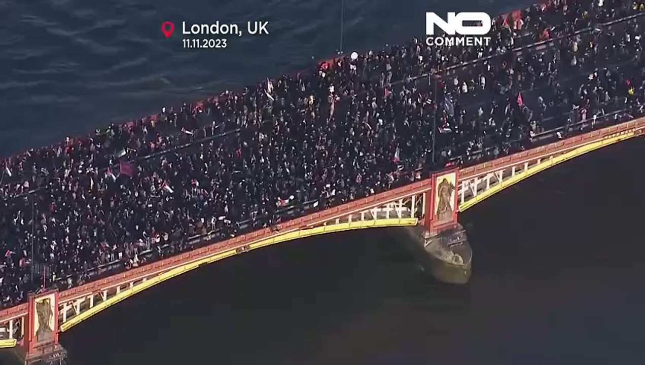 WATCH: Tens of thousands march in London in support of Palestinian people