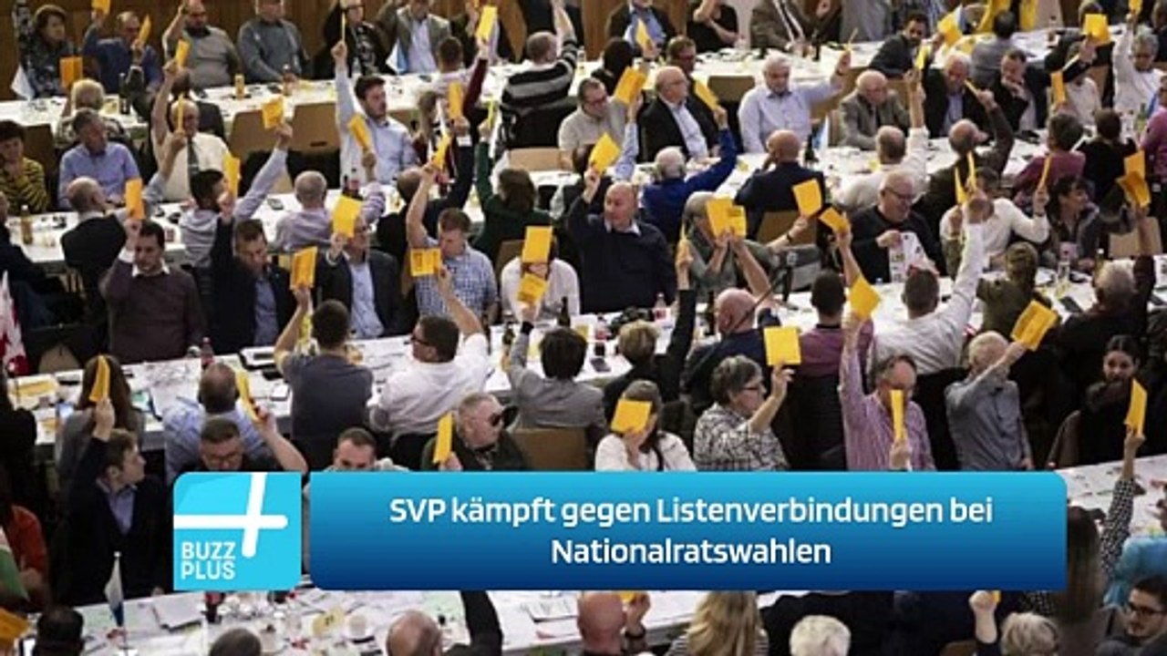 SVP kämpft gegen Listenverbindungen bei Nationalratswahlen