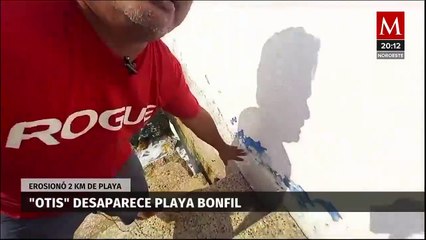 Otis' borra tortuguero y devora 2 kilómetros de playa Bonfil en Acapulco Dorado