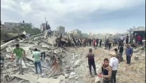 بحث عن ناجين بعد قصف على جنوب قطاع غزة