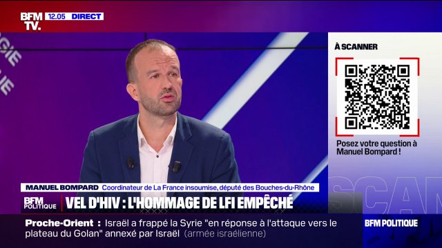 Manuel Bompard estime qu'il n'y a aucune ambiguïté de LFI dans la lutte contre l'antisémitisme