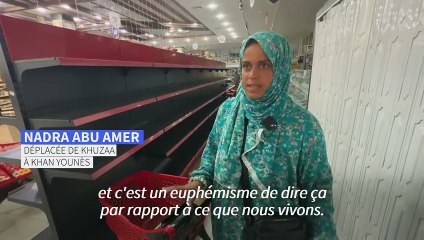 "Catastrophique" : les rayons du supermarché de Gaza vides