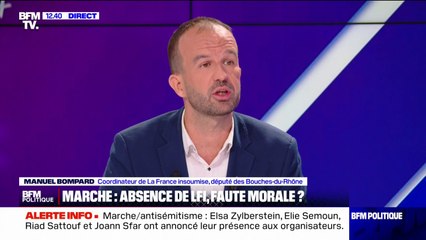 "Si on montre l'horreur, ça serait bien de la montrer dans sa globalité", réagit Manuel Bompard sur la diffusion à l'Assemblée des images des attaques du 7 octobre