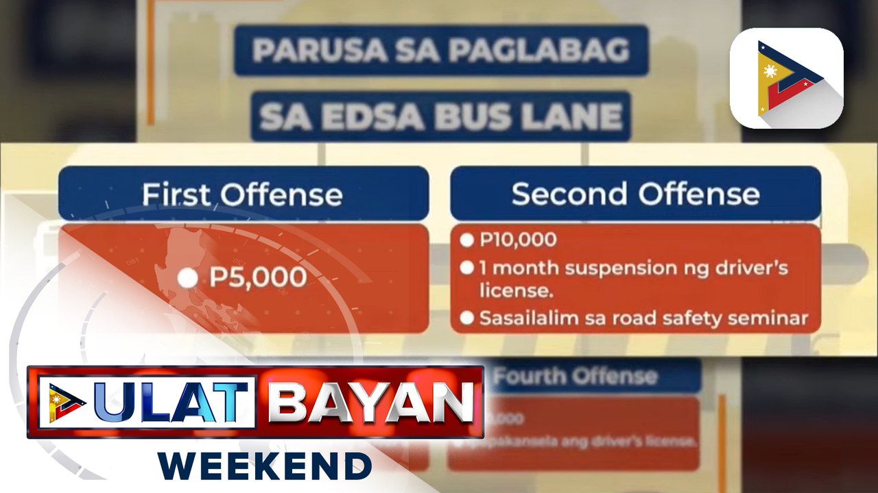 Mas mataas na multa sa mga lalabag sa EDSA bus lane policy, ipatutupad na simula Nov. 13