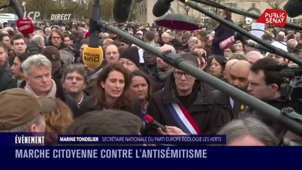 Marche contre l'antisémitisme: "Il nous semblait que notre place était ici" affirme Marine Tondelier