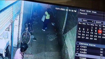 बदमाशों ने महिला के गले से पैंडल छीना, कैमरे में कैद वारदात