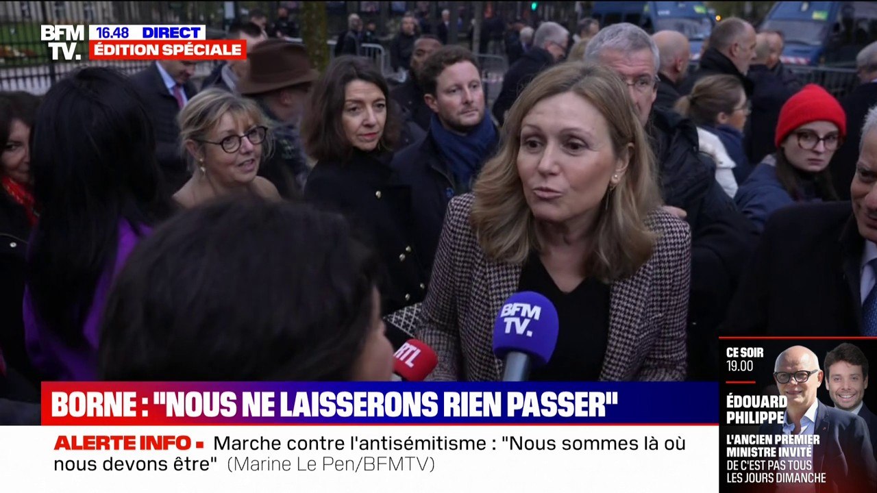 Marche contre l'antisémitisme: "On est tellement heureux et rassurés que les Français aient répondu présents", affirme Yaël Braun-Pivet