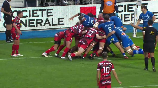 TOP 14 - Essai de Benjamin GELEDAN (OYO) - Castres Olympique - Oyonnax Rugby - Saison 2023-2024