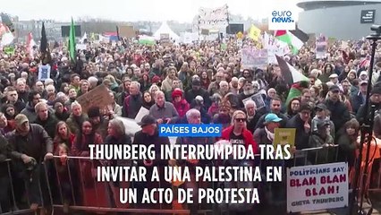 Países Bajos | Greta Thunberg interrumpida tras invitar a hablar a una mujer palestina