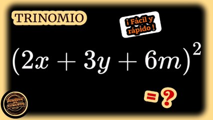 Así de fácil se resuelve un agradable TRINOMIO elevado al cuadrado. (Paso a paso).  That's how easy it is to solve a nice TRINOMILE squared.  (Step by Step).