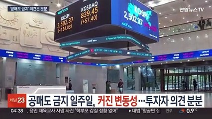 공매도 금지 일주일, 커진 변동성…투자자 의견 분분